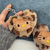 Sanrio Hello Kitty Leopard Print Keychain Pendant