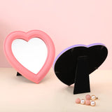Pink Love Heart-Shaped Cosmetic Mirror Makeup Wall Hanging Mirror
