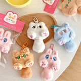 Cute Plush Cat Keychain – Kawaii Long Tailed Doll, Bag Pendant Accessory - Dimensions: 7.5 * 11cm, 7.5 * 10.5cm