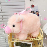 Pink Pig Plush Crossbody Bag