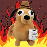 This Is Fine Meme Coffee Dog On Fire Plush
