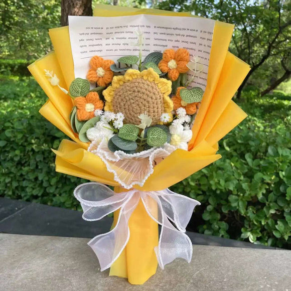 Crochet Knitted Plush Flowers Bouquet - LoveJojo