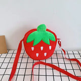 Red Strawberry Crossbody Bag Gold Chain