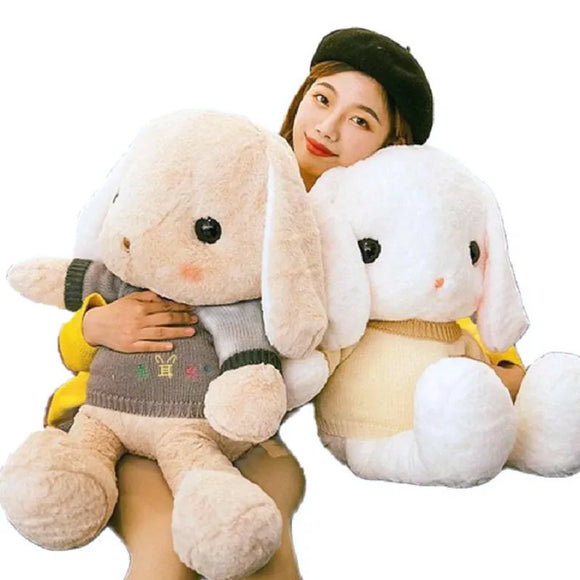 Loppy Bunny Big Hanging Ears Bunny Rabbits With Sweaters Plush 35 - 105cm