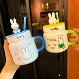 Miffy Ceramic Cup With Straw 540ml