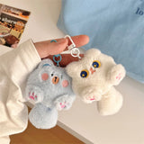 Cute Plush Cat Keychain – Kawaii Long Tailed Doll, Bag Pendant Accessory - Dimensions: 7.5 * 11cm, 7.5 * 10.5cm