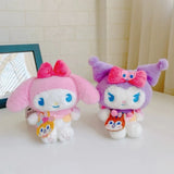 Sanrio Ramune Series Plush Keychain Pompompurin My Melody Kawaii Hello Kitty Kuromi Pendant (10cm)