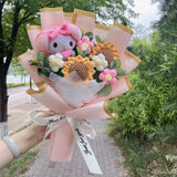 Sanrio Hello Kitty Kuromi Cinnamoroll My Melody Artificial Plush Flower Bouquet