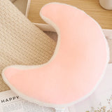 Pastel Rainbow Cloud Plush Moon Multicoloured Stripey Candy Star Moon Plush