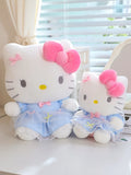 Sanrio Hello Kitty Big Pink Bow Blue Lace Dress Plushie