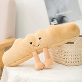 Pretzel Croissant Smiley Face Poached Egg Baguette Bread Plush Toy - LoveJojo