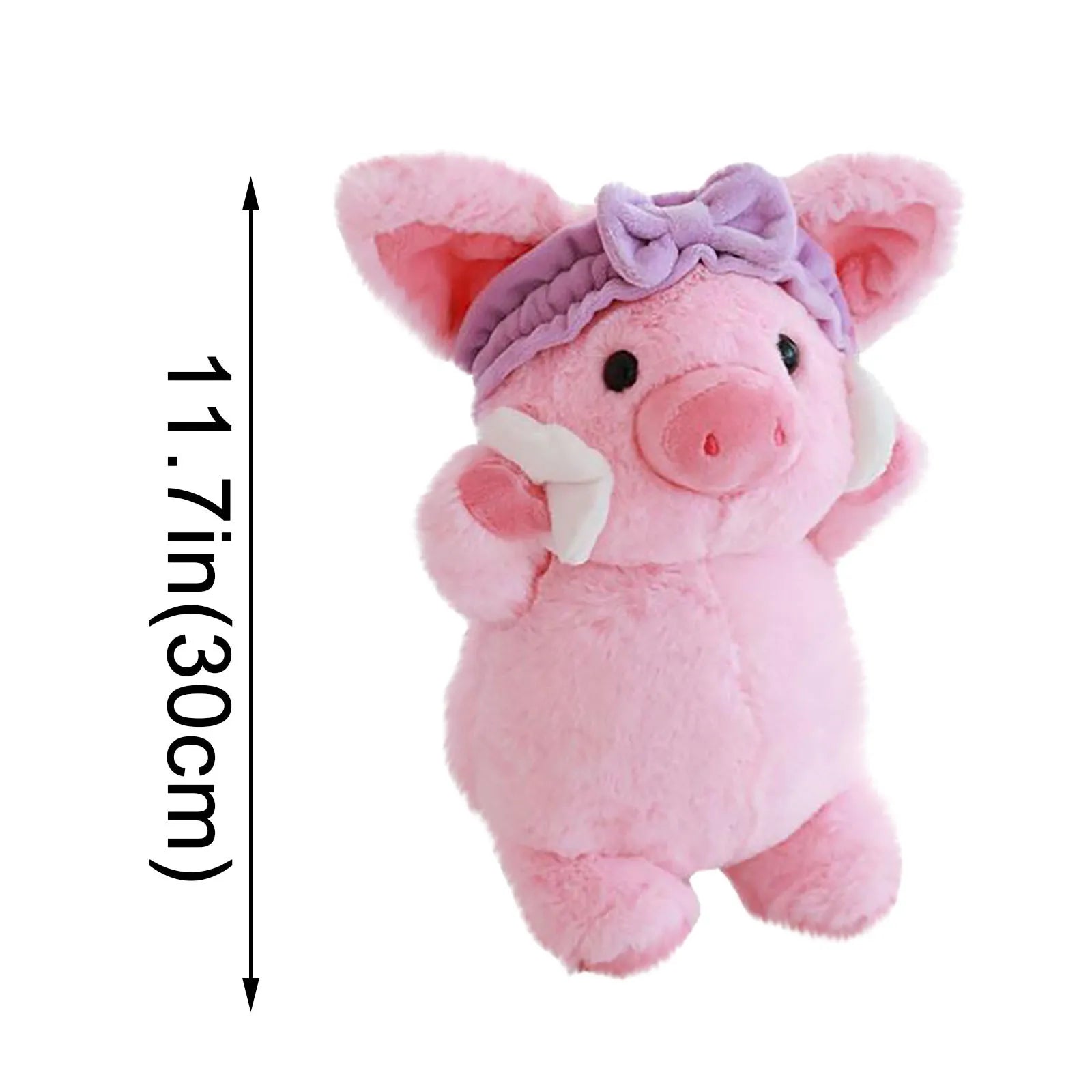 Pink Pig Plush Selfcare Facial Skincare With Purple Headband LoveJojo
