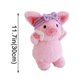 Pink Pig Plush Selfcare Facial Skincare With Purple Headband - LoveJojo