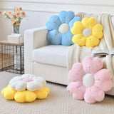 Flower-Shaped Plush Throw Pillow Cushion