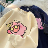 Kirby Super Star Pure Cotton Sweater Plush Thickened Oversize Loose Round Neck - LoveJojo