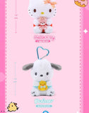 Sanrio Hello Kitty Kuromi Melody Pochacco Cinnamoroll Plush Pendant Keychain