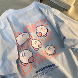 Kawaii Kirby T-shirt Anime Cotton Summer Sweet Cute Loose Short-Sleeved Printed Top