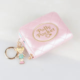 Bluebird Polly Pocket Pink Stitched Zipper Wallet Card Holder