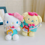 Sanrio Ramune Series Plush Keychain Pompompurin My Melody Kawaii Hello Kitty Kuromi Pendant (10cm)