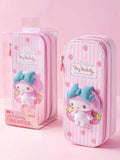 Sanrio Zipped Pencil Case Kawaii Hello Kitty Cinnamoroll My Melody - LoveJojo