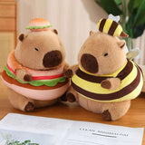 Kawaii Snack Attack: Hamburger Capybara Dog Pig Capibaras Pizza Bubble Tea Cushion Plush