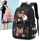 Capybara Backpack Laptop Large Capacity School Rucksack