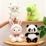White Rabbit Plush Dinosaur Bear Capybara Panda