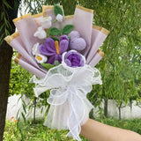 Crochet Knitted Plush Flowers Bouquet - LoveJojo