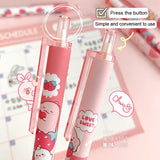Japanese Stationery Cute Pink Dinosaur Gel Pens Stationery Sets Office School Supplies Pen