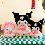 Sanrio My Melody Kuromi Kawaii Floral Lace Dress Plush Toy