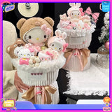 Sanrio Hello Kitty Plush Bouquet My Melody Cinnamoroll Kuromi Kawaii Flowers