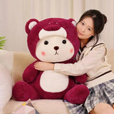 Cute Rose Red Bear Plush Toy