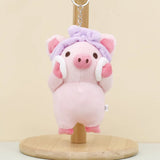 Pink Pig Plush Selfcare Facial Skincare With Purple Headband