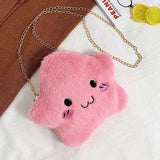 Hammy Hamster Plush Crossbody Bag with Gold Chain Handbag
