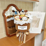 Sanrio Cinnamoroll Pochacco Kuromi Pompompurin Plush Flower Bouquet