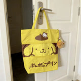 Sanrio PomPomPurin Yellow Canvas Tote Bag (Expandable)