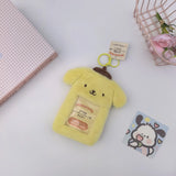 Sanrio Hello Kitty Plush Card Case Holder Keychain Kuromi My Melody Hangyodon Pochacco Cinnamoroll