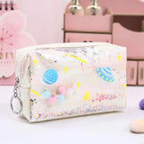 Pencil Case Laser Space Planets Big Makeup Bag Cosmetic Case