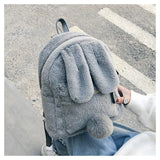 Faux Fur Mini Rabbit Ear Backpack - LoveJojo