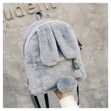 Faux Fur Mini Rabbit Ear Backpack - LoveJojo