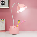 Flower LED Night Light Pen Pot Holder Lamp Pink - LoveJojo