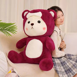 Cute Rose Red Bear Plush Toy