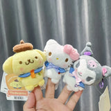 Sanrio Plush Finger Puppet Pendant Kuromi My Melody PomPomPurin Hangyodon Bag Charm (8cm)