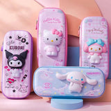 Sanrio Zipped Pencil Case Kawaii Hello Kitty Cinnamoroll My Melody - LoveJojo