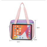 Heart PU Leather Laptop Bag Pastel Handbag Top Handle Japanese Style School Bag
