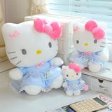 Sanrio Hello Kitty Big Pink Bow Blue Lace Dress Plushie