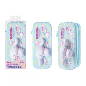 Sanrio Zipped Pencil Case Kawaii Hello Kitty Cinnamoroll My Melody - LoveJojo