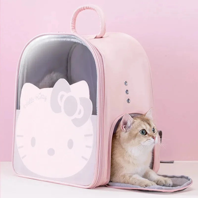 Hello Kitty Window Breathable Travel Bag Pet Small Dog Cat Carrier Bac LoveJojo