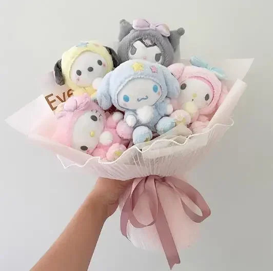 Sanrio Plush Bouquet My Melody Kuromi Cinnamoroll Hello Kitty - LoveJojo