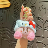 Kirby x Sanrio Hat Pendant Keychain Plush Toy